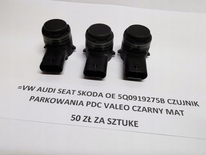 фото №7, Vw audi seat skoda oem номер 5q0919275b датчик парковка pdc valeo чёрный mat