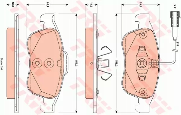 TRW GDB1873 КОЛОДКИ ГАЛЬМІВНІ ALFA ROMEO GIULIETTA 10