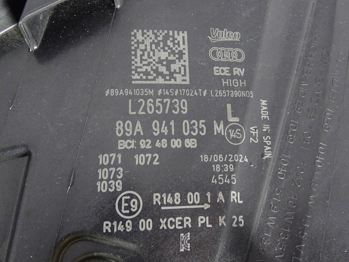 фото №9, Лампа перед передняя левая audi q4 e-tron 89a