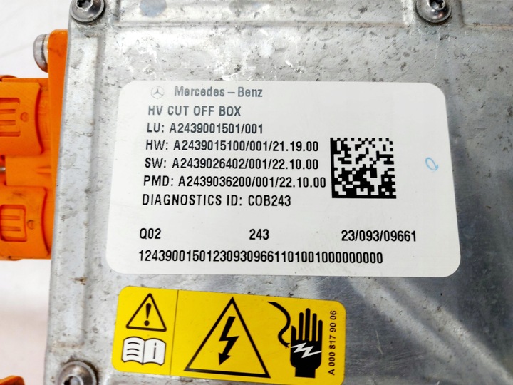 фото №10, Mercedes eqb n243 x243 23r. інвертор перетворювач напруги a2439001501