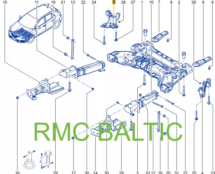 фото №12, Кріплення стабілізатора праве renault megane iv
