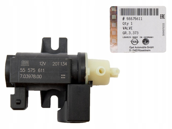 фото №14, Електроклапан турбіни egr 1.3 1.7 1.9 2.0 cdti opel oem номер оригінал 55575611
