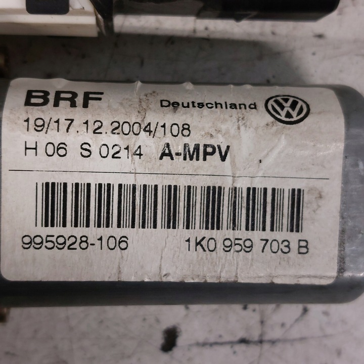 фото №5, Volkswagen touran 1 i моторчик стёкла левый зад 1k0959703b 995928-106