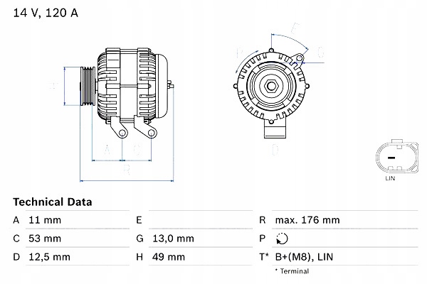 фото №2, Генератор 12v ford bosch