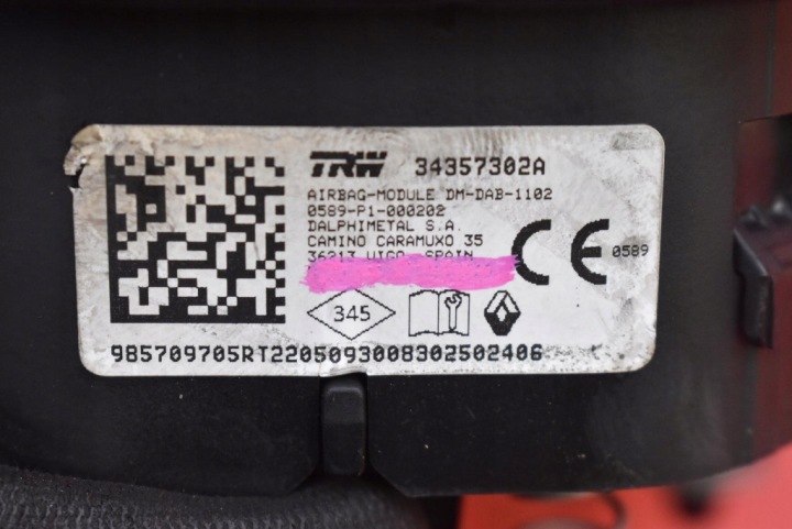 фото №8, Подушка подушка безопасности водителя 34357302a renault zoe 2 ii 19-24
