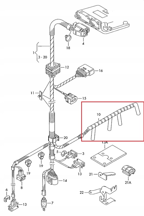 фото №3, Шланг джгут свічок розжарювання audi a3 seat cordoba ibiza leon toledo 1.9tdi