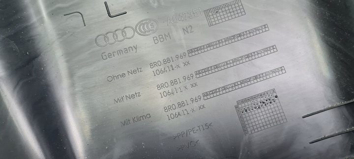 фото №13, A7 4g корпус сиденья светлая сетка вентиляция titangrau a6 c7 4g