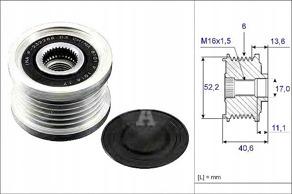 фото №1, Ina колесо пасове генератора nissan ina