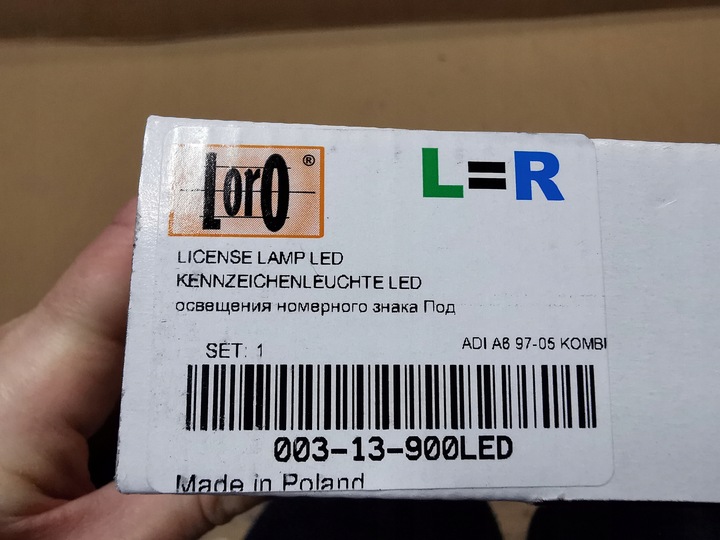 фото №3, Лампа номерного знака rej. audi a6 c5 97-05 левый/правый