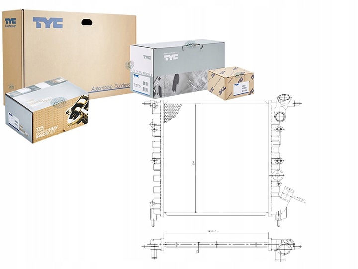 фото №1, Радіаторів двигуна tyc 7701034767 rt2120 8mk3767173