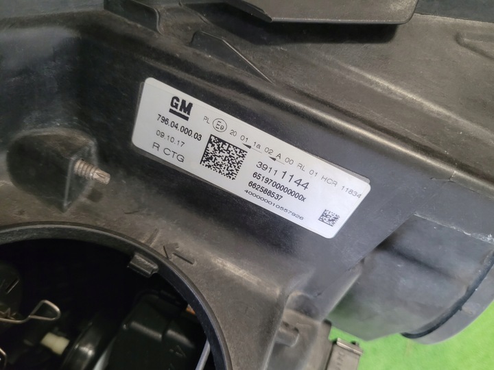 фото №7, Opel astra k v 5 лінза лампа права фара праві 39111144