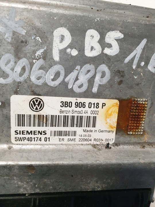 фото №5, Компьютер блок управления двигателя vw passat b5 3b0906018p