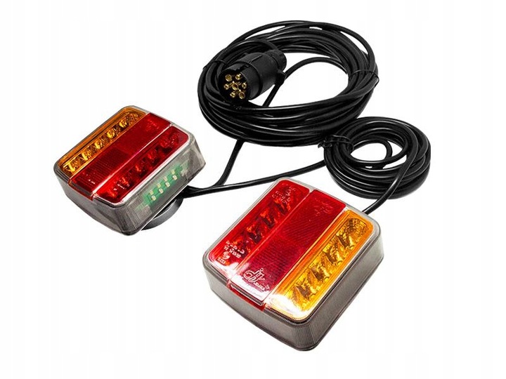 фото №1, Набор лампа света led do прицепа 7,5m магнит.