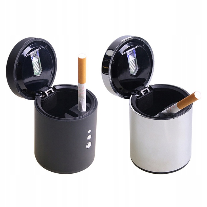 фото №7, Попільнички автомобільні бездимний автоматичний попільничка з освітлення led f