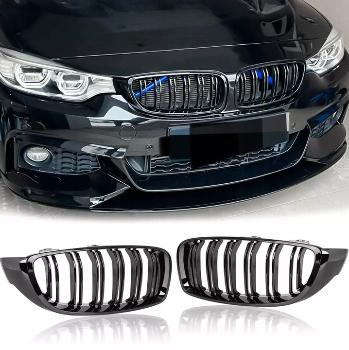 фото №14, Решітки радіатора решітка радіатора бампера чорний блиск do bmw f32 f33 f36 2013-2018 ala m4