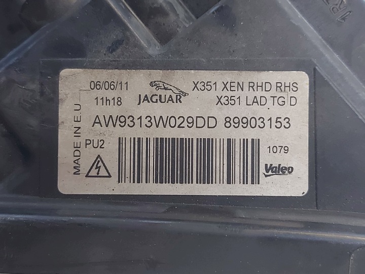 фото №10, Jaguar xj x351 11r фара правая перед aw9313w029dd 89089352 ксенон англичанин
