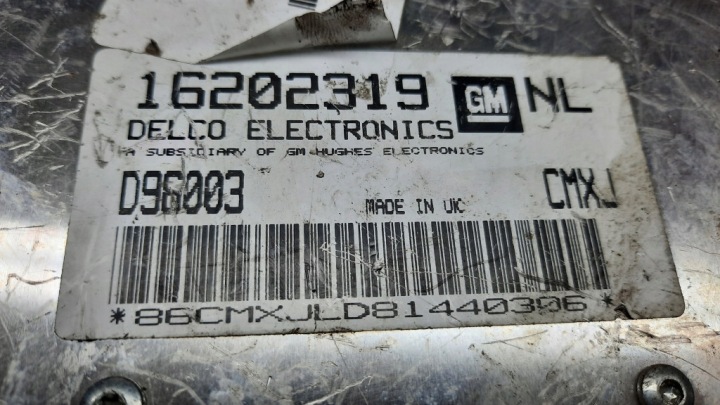 фото №5, Компютер двигуна opel vectra b 97r 1.6b 16202319
