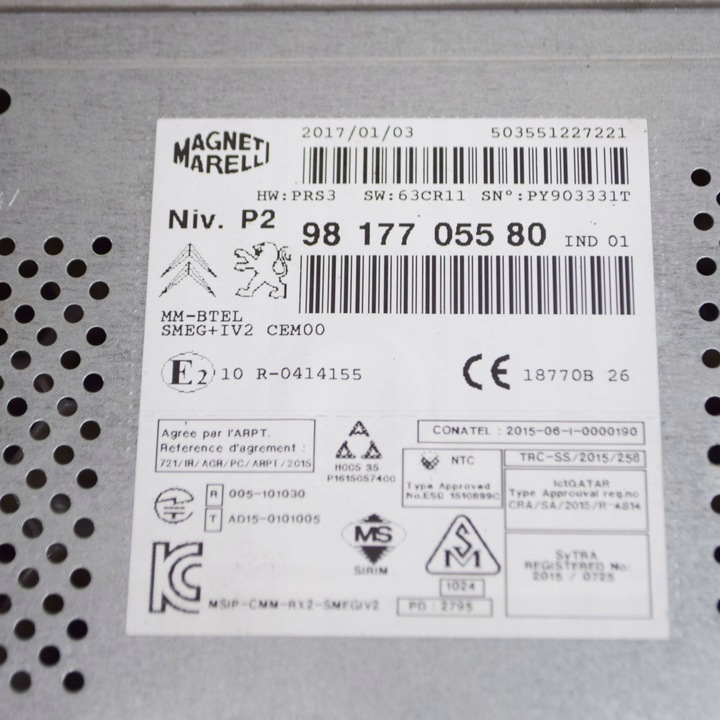 фото №6, Peugeot 208 2017 панель / радіопрогравач cd/dvd/gps