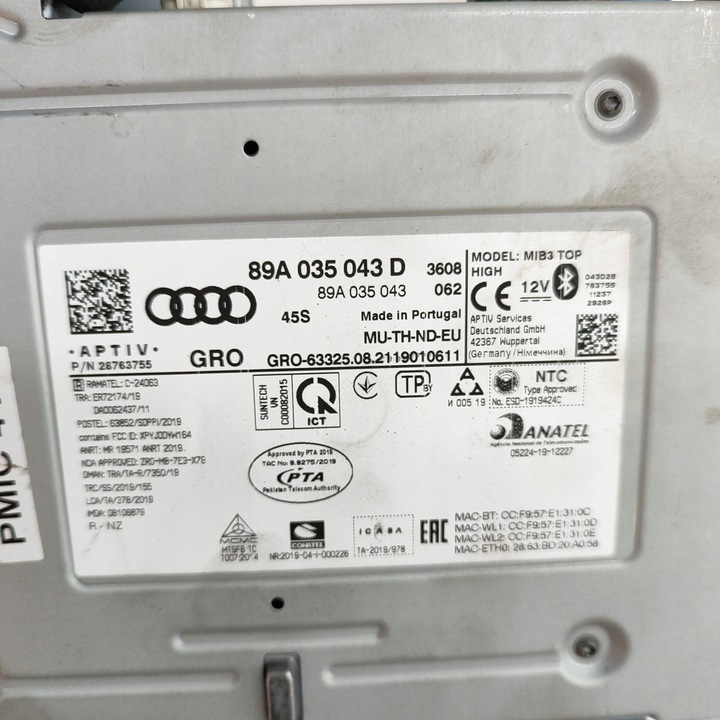 фото №6, Audi q4 sportback e-tron 2022 панель / радиопроигрыватель cd/dvd/gps