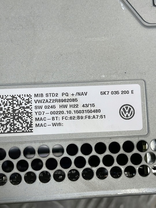 фото №6, Volkswagen jetta vi 2016 панель / радіопрогравач cd/dvd/gps