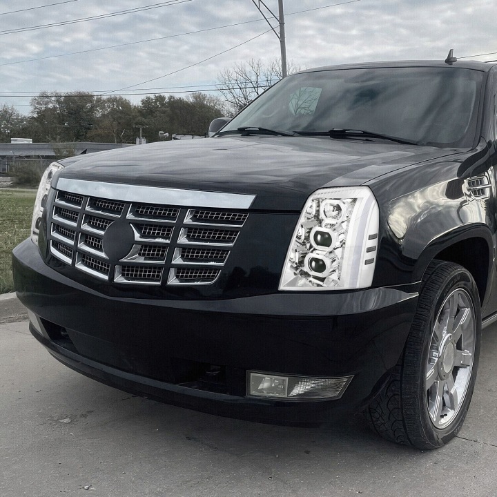 фото №7, Фары led комплект хром правое + левое cadillac escalade 07-14
