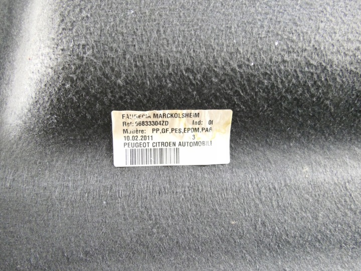 фото №11, Полка багажника чорна citroen c3 ii 2 09-16r.