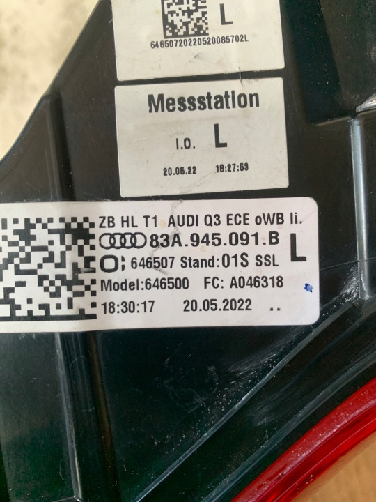 фото №7, Audi q3 ii 83a фара ліва задня ліве зад led 83a945091b європа