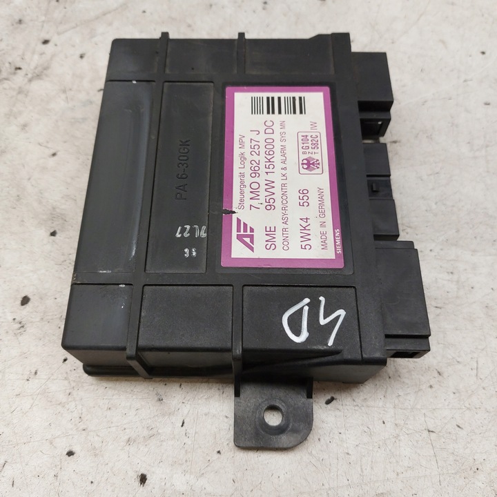 фото №6, Volkswagen sharan 1,9tdi модуль комфорту 7m0962257j
