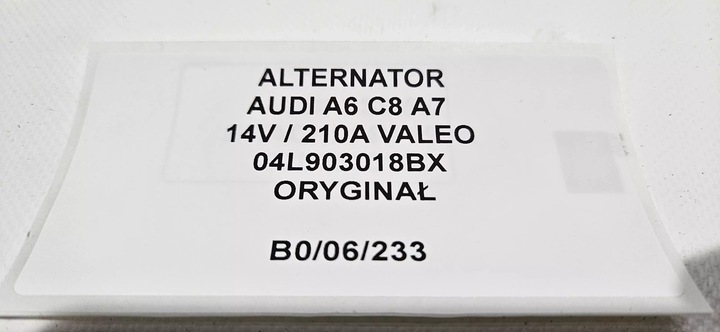 фото №9, Генератор audi a6 c8 a7 14v / 210a 04l903018bx