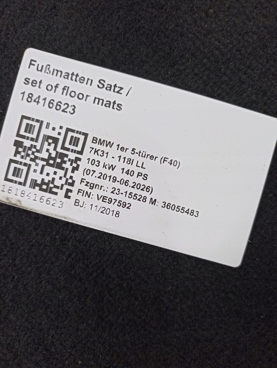 фото №13, Салон bmw f40 сидіння диван обшивки тунель європа jak нове