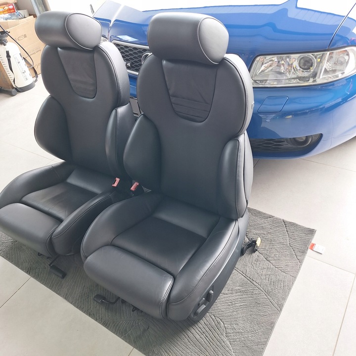 фото №14, Сидіння recaro audi rs4 b5 s4 a4 шкіра szwajcaria jak нове комплектні