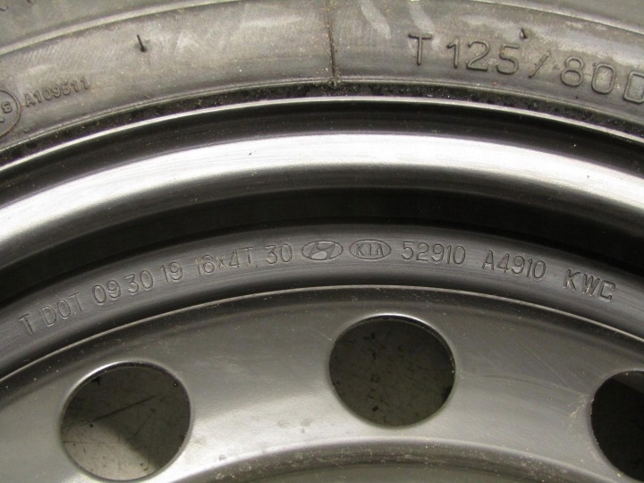 фото №7, Докаточное колесо (докатка) запаска докатка 16" 5x114.3 hyundai kona 52910-a4910