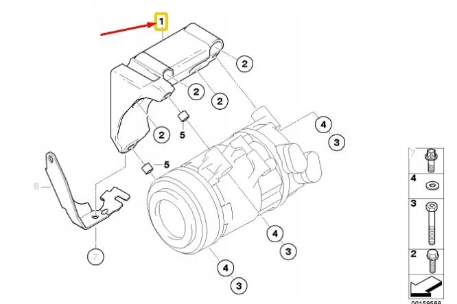 фото №9, Кронштейн компрессора кондиционера bmw 1 e81 64557505980