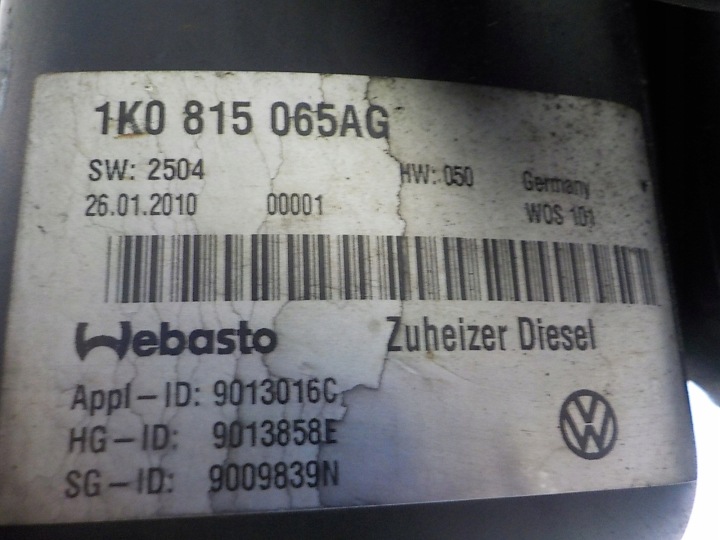 фото №8, Volkswagen touran i отопление стояночный вебасто 1k0815065ag