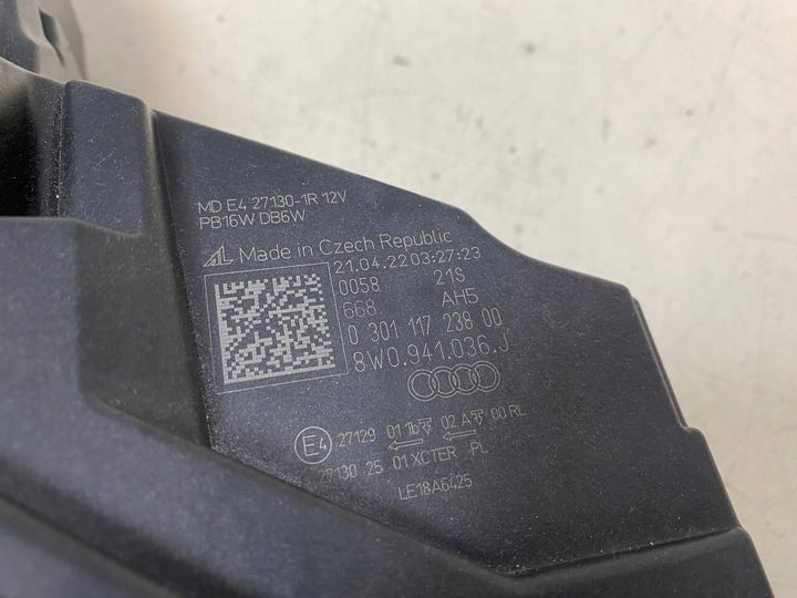 фото №12, Правая левая лампа фара audi a4 b9 рестайлинг полный led matrix тень line