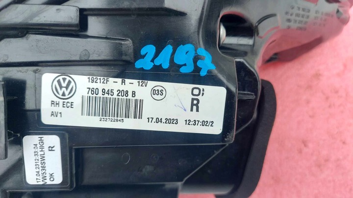фото №6, Vw touareg iii лампа права зад задня led 2197