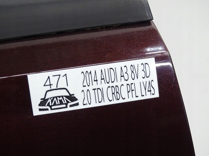 фото №13, Дверь левый перед левая передние audi a3 8v 3d 3 дверь hb бордовый ly4s