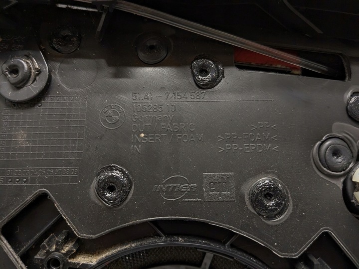 фото №10, Боковина оббивка двері ліва лівий перед bmw e92 e93 червона шкіра uk 05-09r