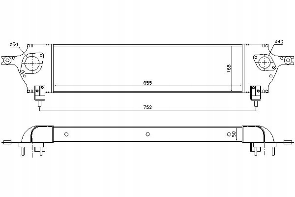 фото №2, Интеркулер nissan qashqai i 1.5d/2.0d 02.07-12.13