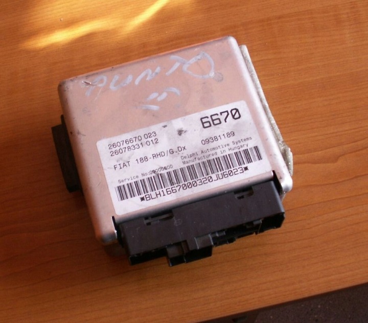 фото №2, Модуль комп'ютер підсилювача fiat punto 2 99-2003r 26076670, 6670