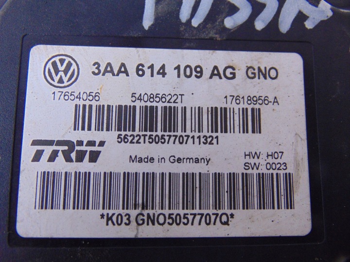 фото №7, Блок управления abs vw volkswagen passat b7 1.6 tdi 3aa614109ag европа