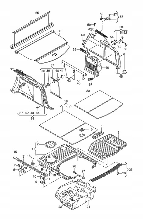 фото №6, Боковина обивка багажника 4g9863880 audi a6 c7
