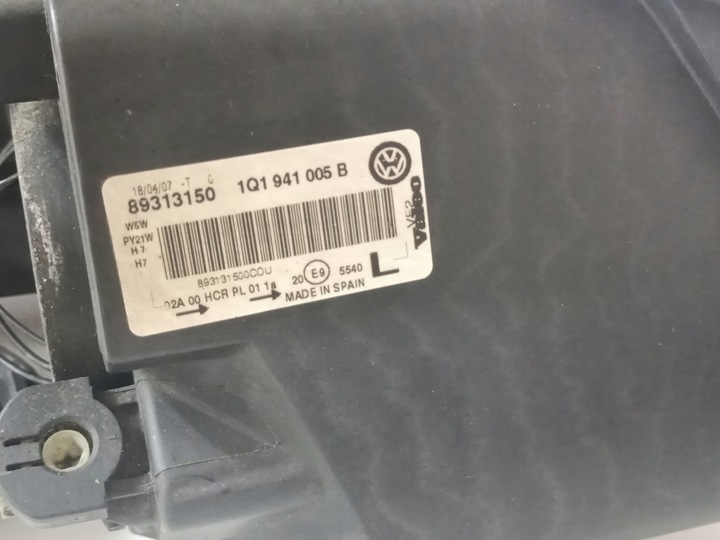 фото №12, Лампа передняя левая vw eos 05-10r оригинал valeo