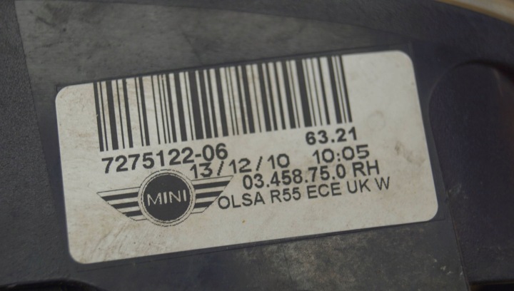фото №13, Mini clubman r55 фара праве зад uk c2402