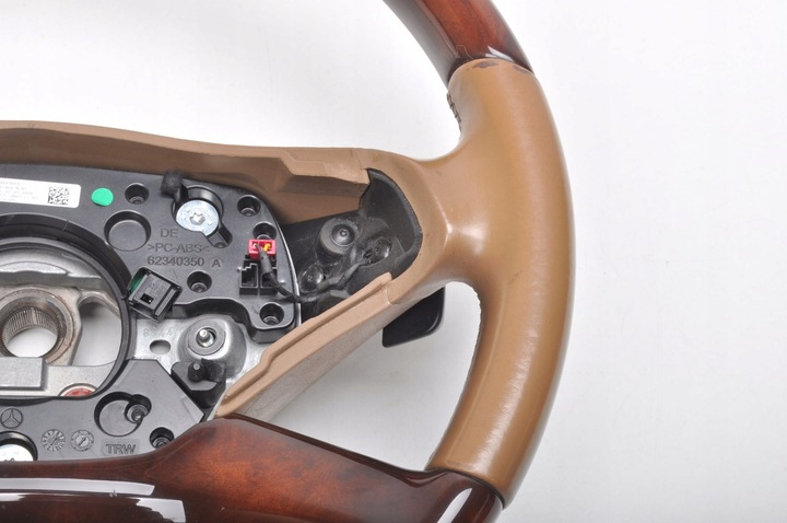 фото №6, Mercedes w221 рестайлінг кермо шкіряний дерев'яна a2214603803