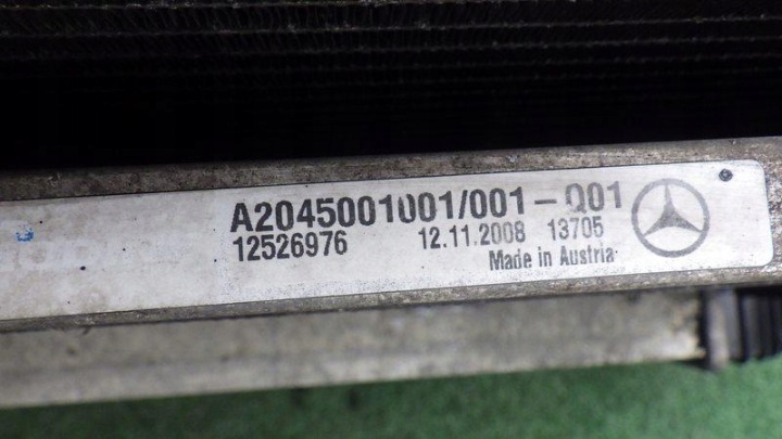 фото №8, Комплект радіатор mercedes w204 3.0 cdi v6 a2045001001 a2045001203