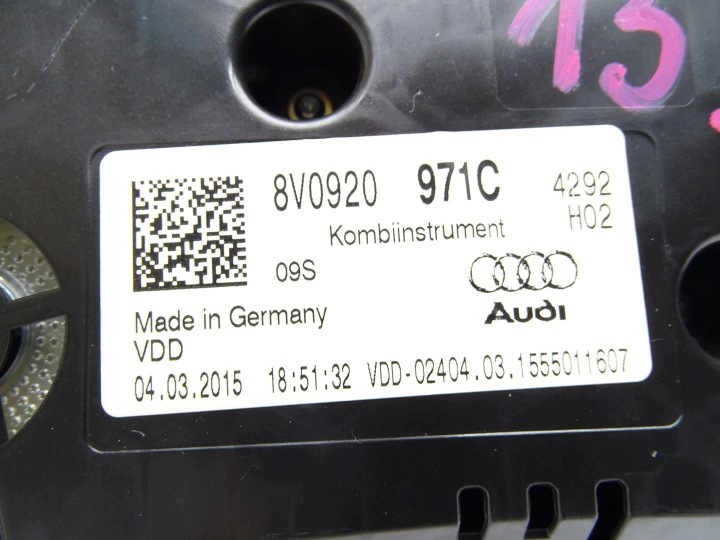 фото №8, Спідометр  панель приладів прилади 8v0920971c audi a3 8v 1.4 tsi
