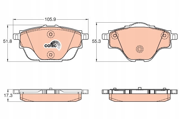 фото №16, Гальмівні колодки ham. citroen t. c4 picasso 13- для  диск 290mm trw gdb2034