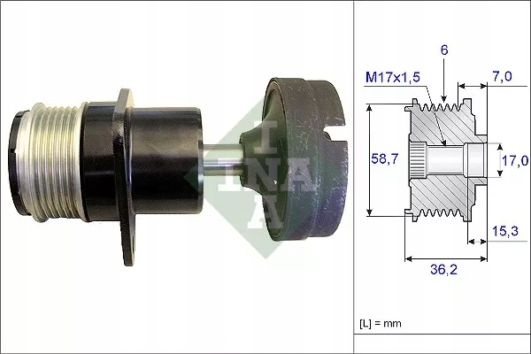 фото №1, L 535015710 зчеплення генератора ford focus/mondeo i