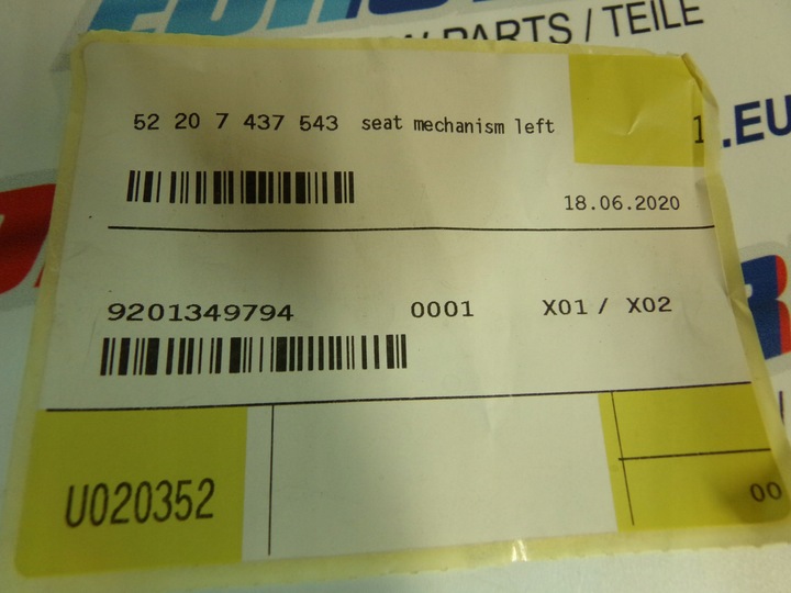 фото №7, Bmw g07 lci механізм сидіння лівий зад 2 ряд новий